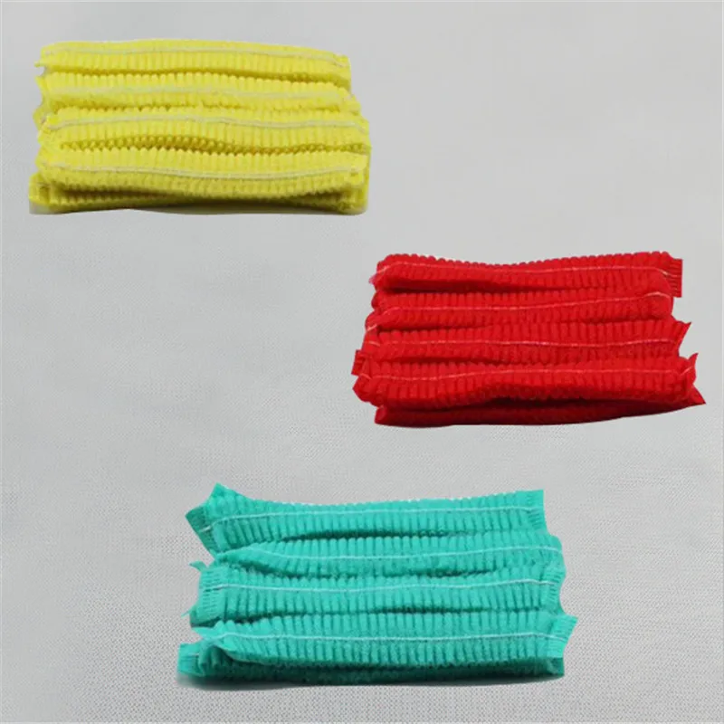 10PCS Non-woven Disposable Shower Caps Pleated Anti Dust Hat Women Men Bath Caps for Spa Hair Salon Beauty Accessories Hot Sale