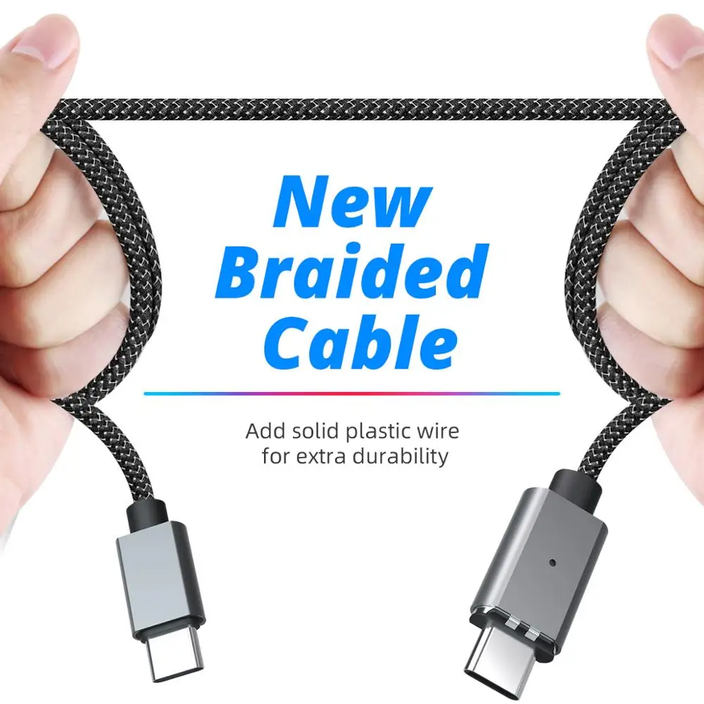 100 Вт USB C Магнитный кабель Type к 1 5 М ноутбук Usbc PD зарядное устройство Шнур Быстрая