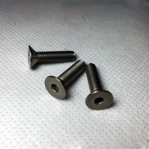 

4Pcs M2.5 TA2 Titanium Allen Countersunk Head Screws Hex Socket Flat Screw Pure Ti Bolts 4mm-16mm length