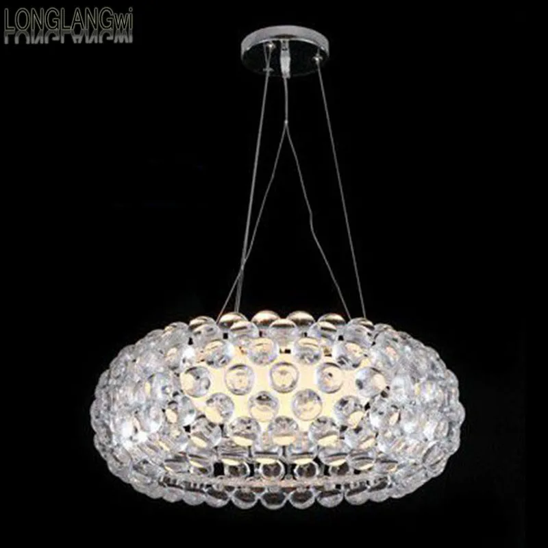 Free shipping round modern crystal Pendant Lights bedroom lamp beads