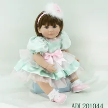 Около 50 см Силиконовая виниловая кукла-Реборн, игрушки, сопроводительная кукла для спящей девочки, ручная работа, Реалистичные модные мягкие подарки для детей