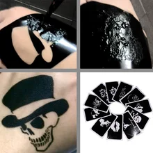 20 шт.,, трафарет для нанесения краски на тело, трафарет для нанесения краски, специальные эффекты, макияж, шаблон для лица и ног, временная краска для тела, искусство