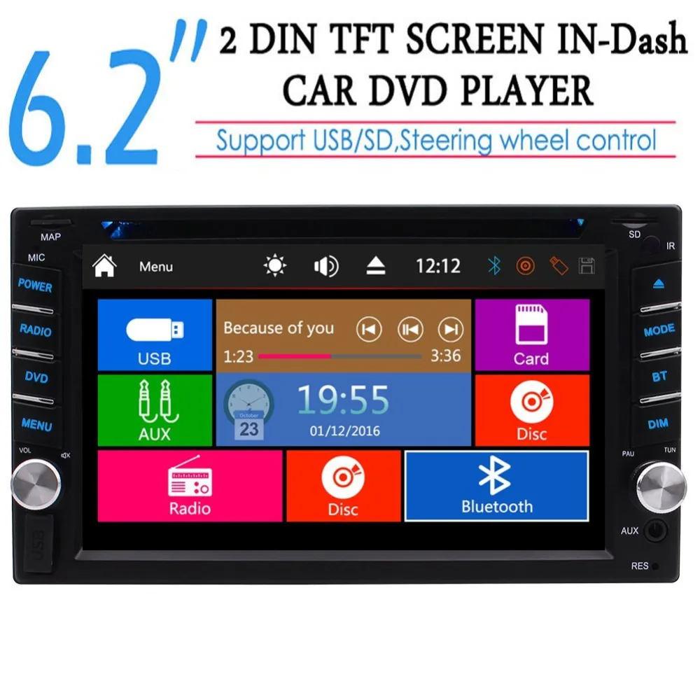 

two din car audio Digital Media Receiver Double 2DIN Bluetooth automotive Stereo Audio AM/FM Radio MP3 Player AUX Input/USB Port