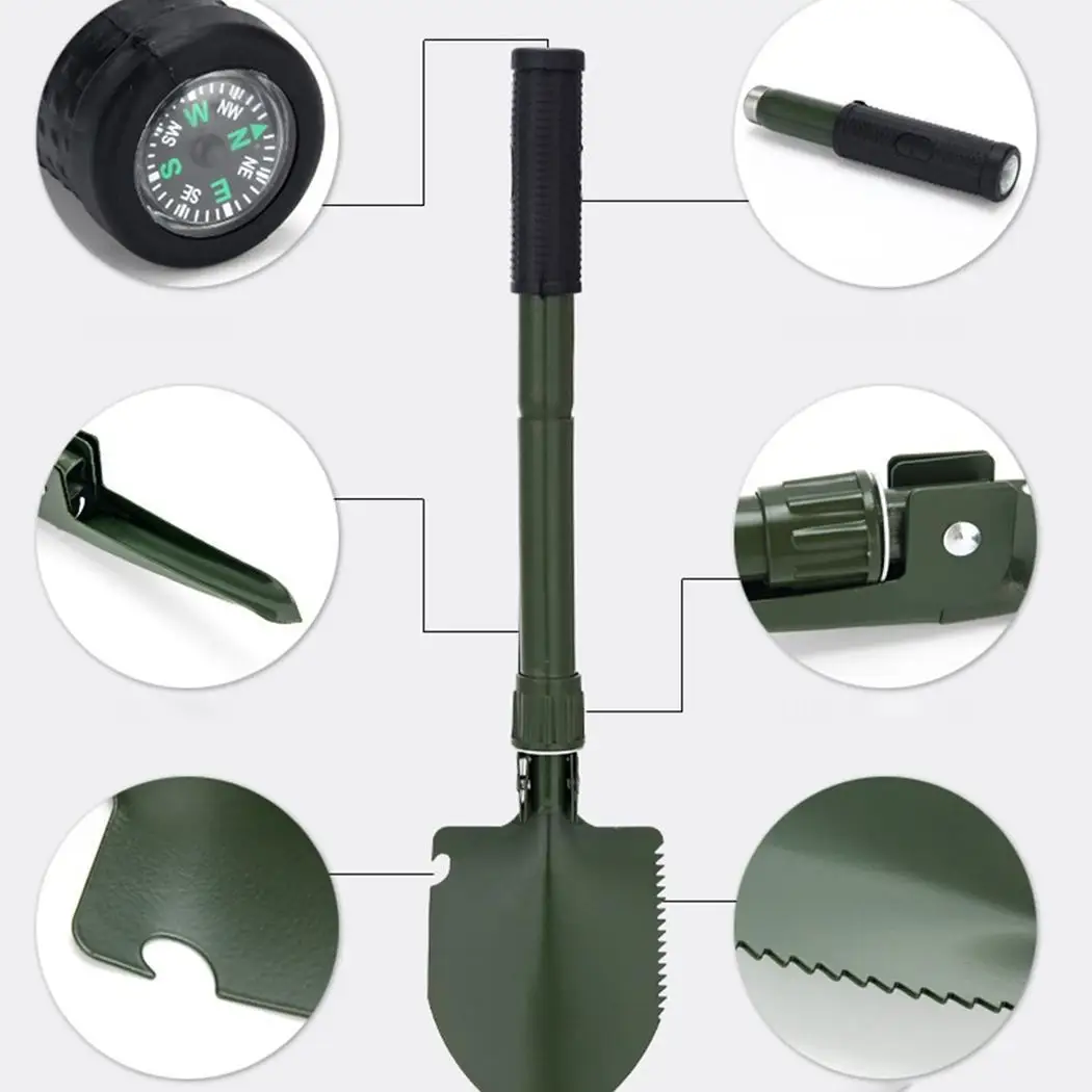 Многофункциональная Военная Складная лопата для кемпинга, складная лопата для выживания, переносная сумка для переноски инструментов