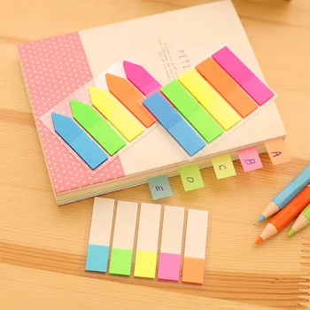 

Candy color Index Self-Adhesive N Times Memo Pad Sticky Notes Bookmark Stationery Planner Stickers School Office Supplies