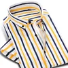Colorful Stripe Short Sleeve Shirts Summer Hot Men Dress Shirt Button Down Male Business Casual Social Clothing Slim Fit 5