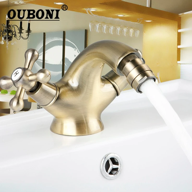 Antique Brass Solid Brass Bidet Faucet Nickel Polished Brass Finish