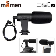 MAMEN 3,5 мм стерео Камера микрофон VLOG фон для фотосъемки интервью цифрового видео Запись микрофон для цифровой зеркальной камеры Nikon Canon DSLR Камера