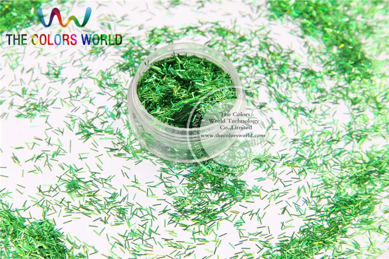 

Laser Holographic Green Colors Strip short bar shape Glitter for Nail Art and DIY supplies1pack=50g