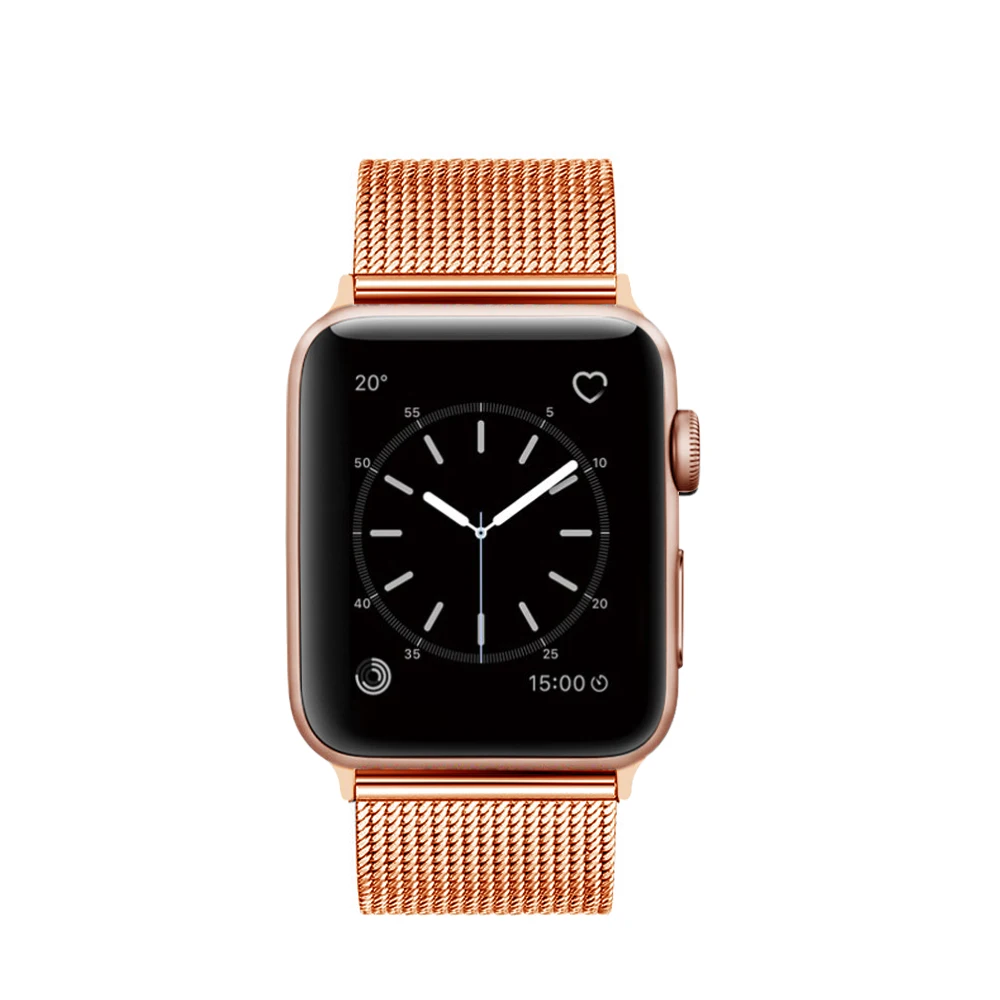 Миланский ремешок для часов Apple Watch 38 мм 42 44 40 из нержавеющей стали женщин и мужчин