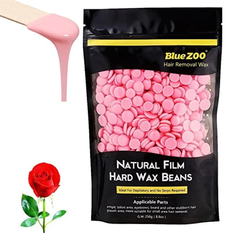Rose Flavor Hot Film Depilatory Wax Beans Pellet No Strip Hard Wax