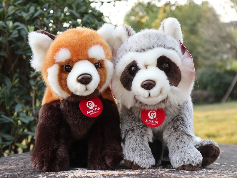 

22cm Cute Lifelike Red Panda Raccoon Stuffed Animal Toys Real Life Lesser panda Plush Toy Soft Toys Gifts For Children