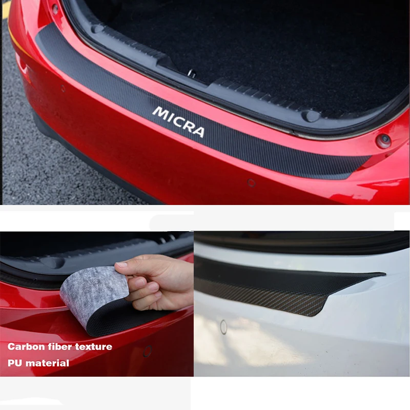 Автомобильные аксессуары для NISSAN Micra из искусственной кожи углеродное волокно