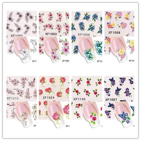 

1 pcs Flowers Nail Stickers Succulent plants Water Decal Ocean Cat Pattern 3D Manicure Sticker Nail Art Decoration m1t26