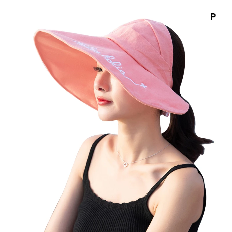 

Z Women's Summer Hat Concise Personality Women Sweet Sun Hat Breathable Travel Sun Protection Solid Sun cap chapeau femme ete