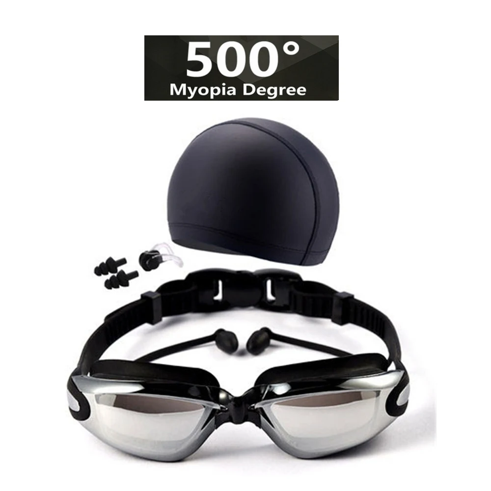 3 шт./компл. близорукость Плавание ming очки HD близоруких плавательные очки, плавательные очки УФ Анти-туман близорукие Плавание ming очки для бассейна - Цвет: 500Myopia