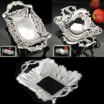

Hot Sell New European Metal Plate With Silver Disc The Wedding Of Furniture Display Rather Tray
