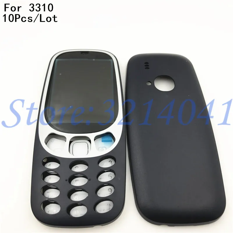 

10Pcs/Lot New Full Housing Original For Nokia 3310 Housing Cover + Keypad + Battery Back Cover
