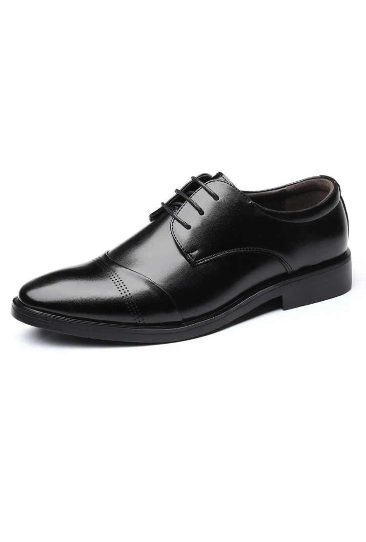 

2018 Men Shoes Breathable Formal Dress Shoes High Quality Leather Shoes Casual Lace Up Business Oxfords Shoes For Men KM246-254