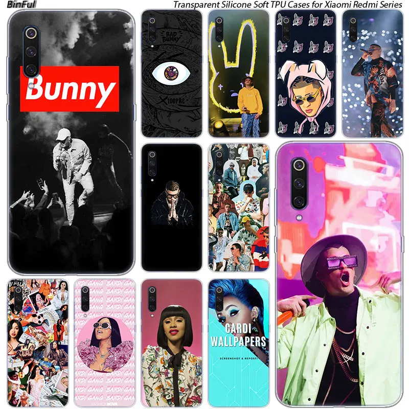 Силиконовый чехол Cardi B Bad Bunny для Xiaomi Pocophone F1 9T 9 9SE 8 A2 Lite A1 Mix3 Redmi K20 7A Note 4 4X 5 6 7 Pro S2 |