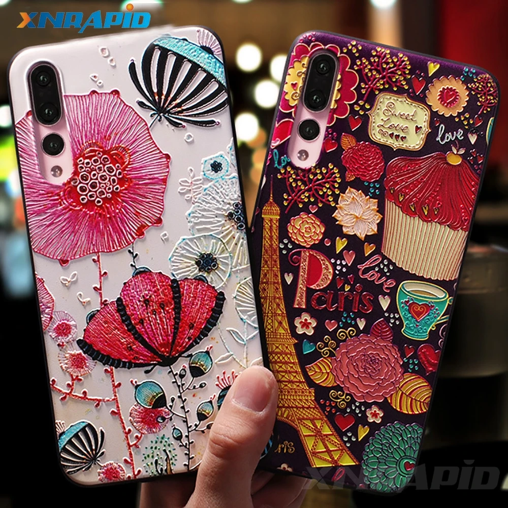

cute cartoon pattern mobile case for huawei P30 P20 P10 P9 Lite Pro case with ultra-thin TPU cover honor 8 9 10 Lite Mate 10