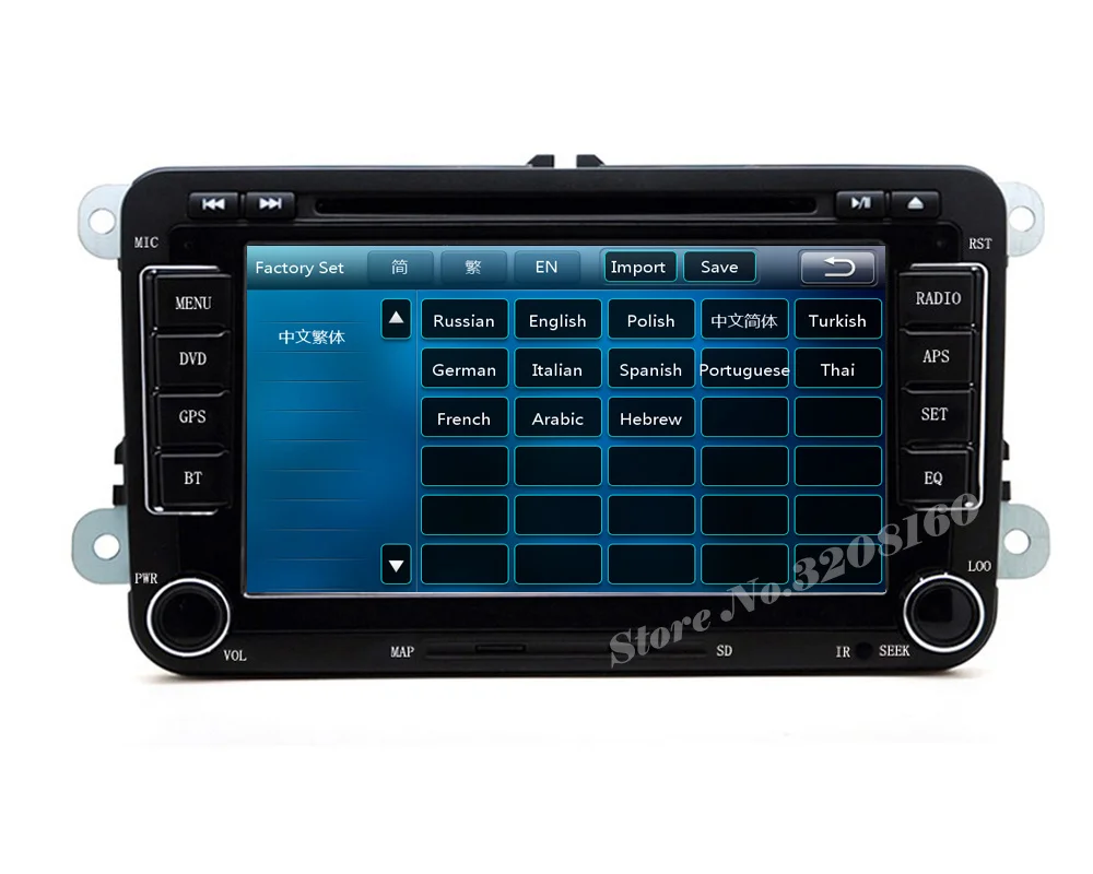 Top rns510 2din 7" Car DVD Player for VW JETTA PASSAT/B6/CC GOLF 5/6 POLO Touran Tiguan Caddy SEAT with Radio BT swc GPS free map 13