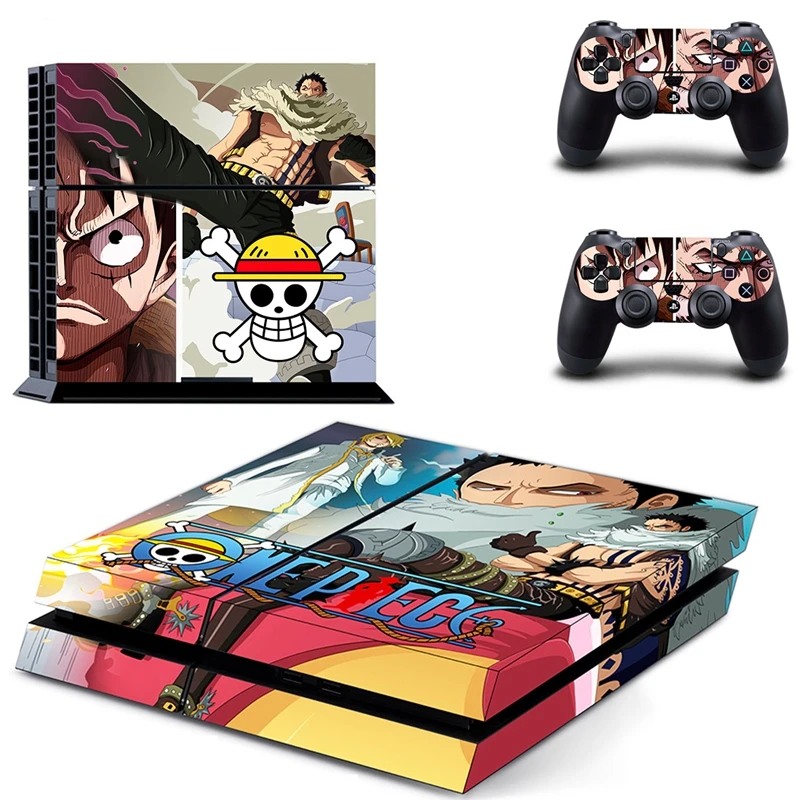 

HOMEREALLY Stickers PS4 Skin Anime One Piece Sticker for Sony Playstation 4 Controller and Console Skin PS4 Accessory