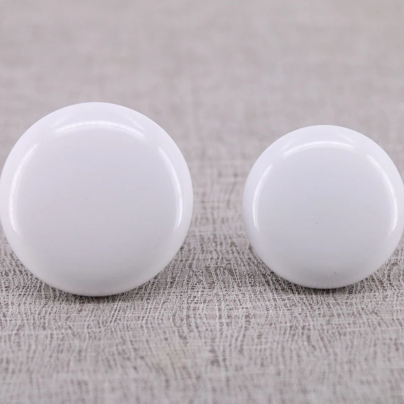 1xWhite Color Round Furniture Knobs Ceramic Drawer Knob Pulls Closet Cupboard Pull