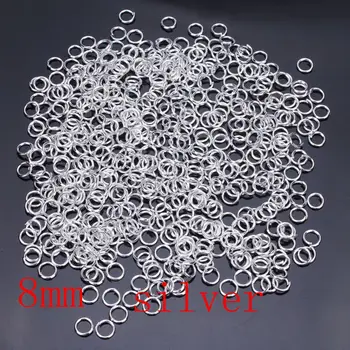 

200pcs/lot 8mm Golden Silvery Antique Bronze Hot Open Jump Split Rings Connector for DIY Jewelry Findings Making Free Shipping