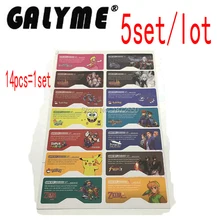 Новая распродажа 70 шт. = 5 Наборы для ухода за кожей Пластик Корпус задняя теги клиентов Дизайн label Стикеры Fit GBASP gameboyadvance SP мультфильм версия