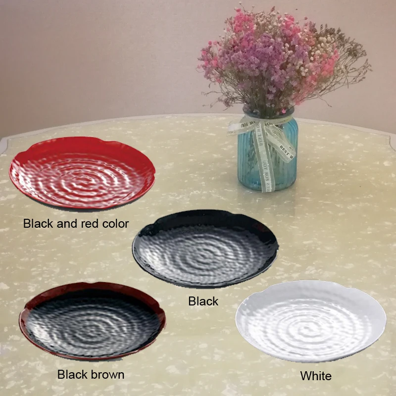 

New Fashion Plate Melamine Tableware Concave-Convex Point Plate Fashionable Restaurant With Melamine Plate A5 Melamine Tableware