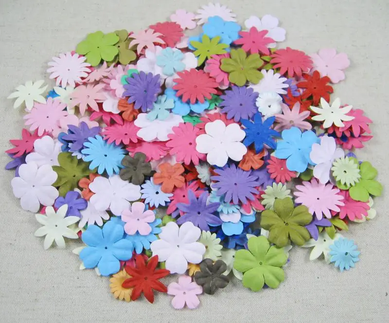 Lucia crafts 24 шт./100 шт. 17 27 мм разные цвета бумажные лепестки Маргаритка высечка для
