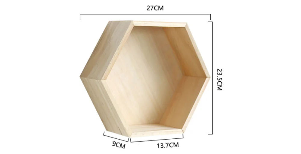 Скандинавская деревянная Шестигранная полка железная металлическая Настенная Декорация плавающая полка Современная Настенная подвесная полка Геометрическая декоративная настенная полка