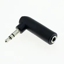 20pcs Jack 3 5mm Headset Adapter Audio Connector Male Turn Female Headphone Plug Right Angle 90 Degree Elbow L type Connector