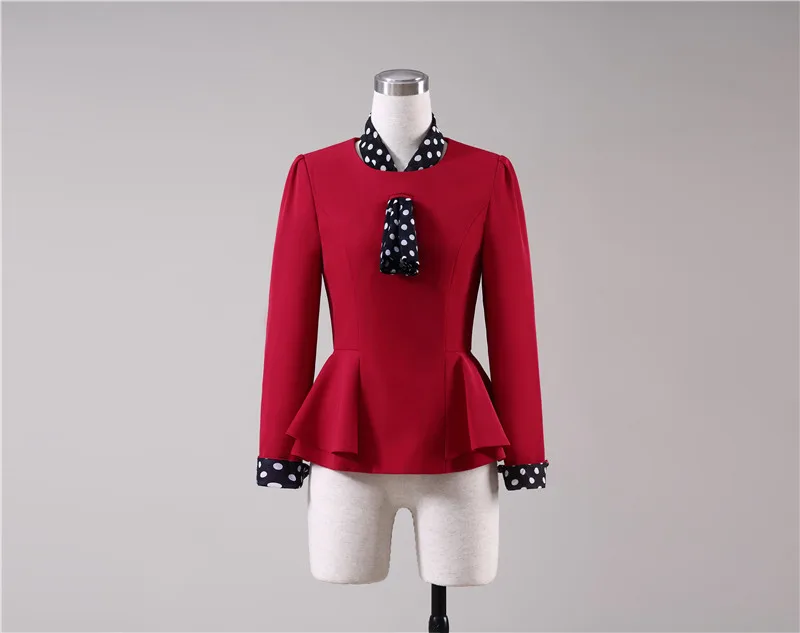 Модные красные с длинным рукавом Формальные пиджаки для женщин и куртки пальто бизнес для 2019, женская обувь весна осень верхняя одежда