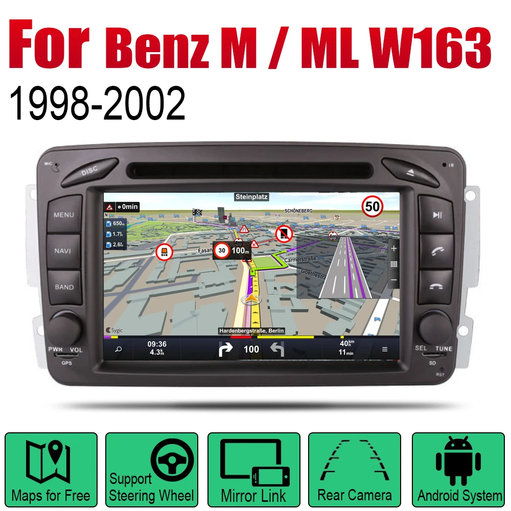 

For Mercedes Benz M / ML W163 1998~2002 NTG Car Android Player GPS Navigation System Screen Radio Stereo Integrated Multimedia