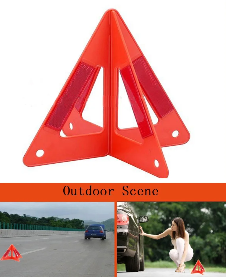 Car triangle warning signs Reflective trouble light Roads emergency ...