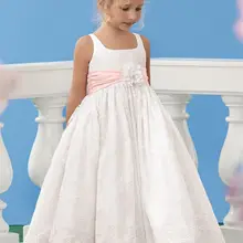 Пят цветы платья ручной цветы для подружек невесты платье пояса маленькие белые кружевные платья LD1650