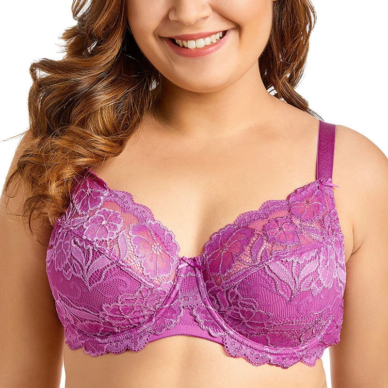 34 36 38 40 42 44 C D DD E F G H BAICLOTHING Женская Большой размеры полный охват без подкладки на
