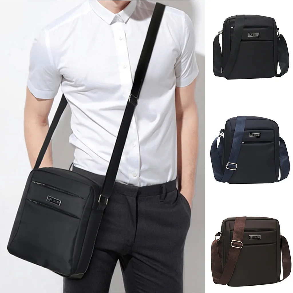 

New shoulder bags for men Fashion Casual Solid Color Business Shoulder Bag Outdoor messenger bag men bolso hombre#CA35