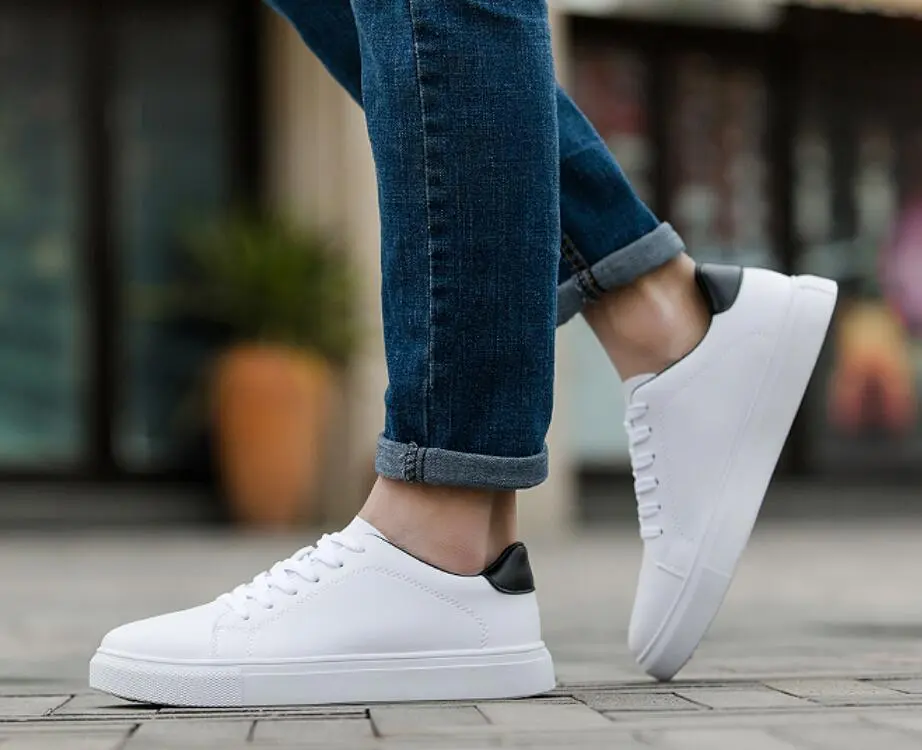 2019 new style white sneakers men men breathable leisure shoes Korean ...