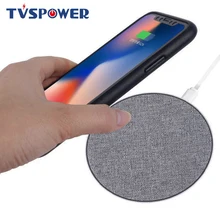 Qi Беспроводное быстрое зарядное устройство для samsung Galaxy S8 Note 9 настольные гаджеты монтируется быстро заряжающаяся тканевая Накладка для iPhone 8 X