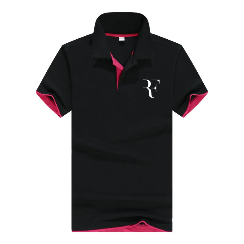 

Homens Polo Marca Dos Homens Novos de alta Qualidade RF roger federer Polos de Manga Curta Trabalho Business Casual camisa Pólo