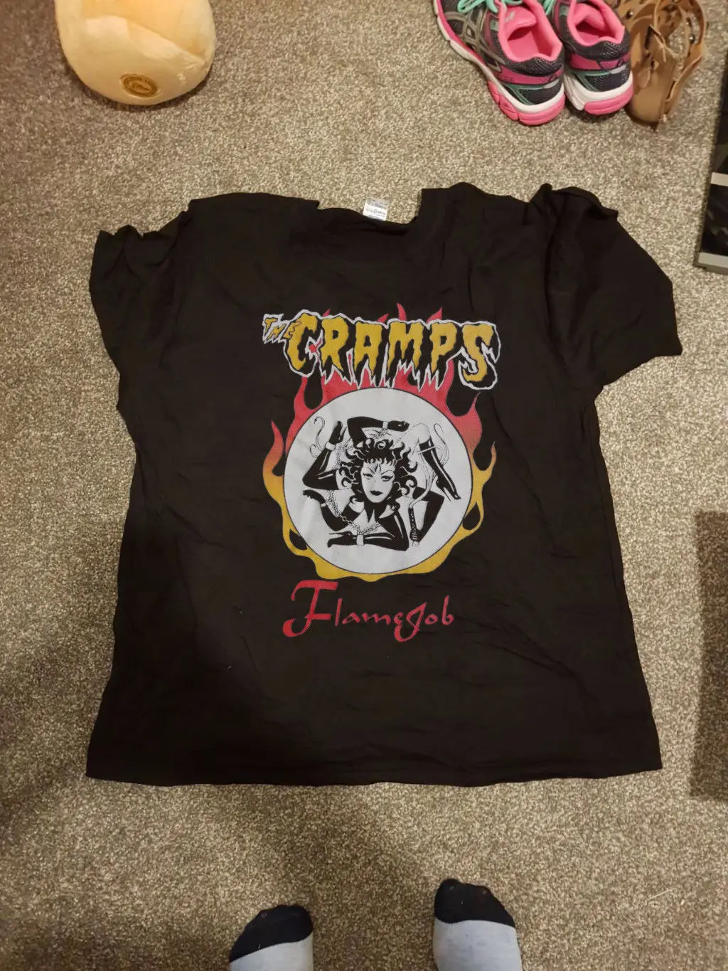 

Vintage_Reprint The Cramps Flame Job_ T Shirt Limmited Edition Usaszs 2Xl Mens T Shirt Summer O Neck 100%Cotton Men Short