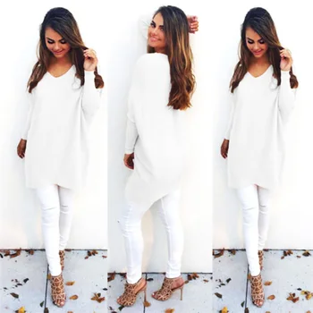 

Womens Oversize Knitted Jumper Pullovers Sweater Tops Ladies Loose Casual Shirt Pullover Autumn Winter