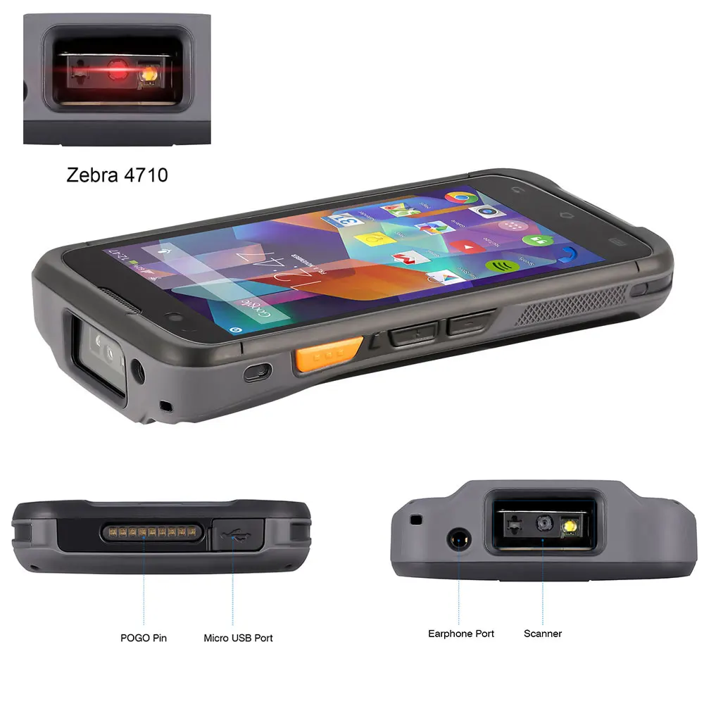 Scanner de Código de Barras Leitor de Código de Barras Isyzonepos Android Áspero Pos Terminal Handheld Zebra 2d Nfc 4g Wifi Gps Gestão Pda 7.1 11 handheld zebra scanner de código de barras