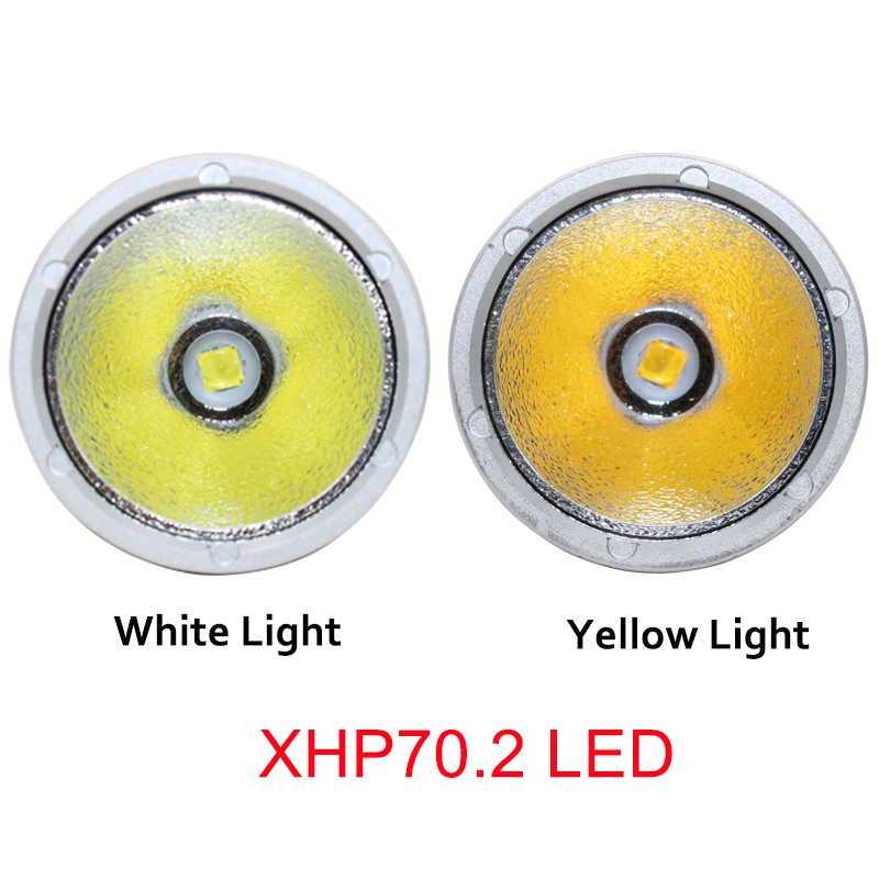  LED Diving Flashlight Powerful XHP70.2 Chip yellow/white Light 4000lm Torch Underwater 100m Waterpr - 33002839567