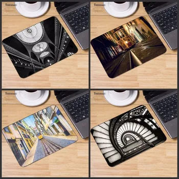 

Yuzuoan light Stairs Vintage Cool MousePads Computer Laptop Mouse Mat Size for 18x22cm 25x29cm Rubber Rectangle Mousemats