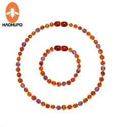 HAOHUPO Baltic Amber Teething Necklace Bracelet for Baby Natural Amber Beads GIC Amber Other Natrual material HAOHUPO Baltic Amber Teething Necklace Bracelet for Baby Natural Amber Beads GIC Amber Other Natrual material