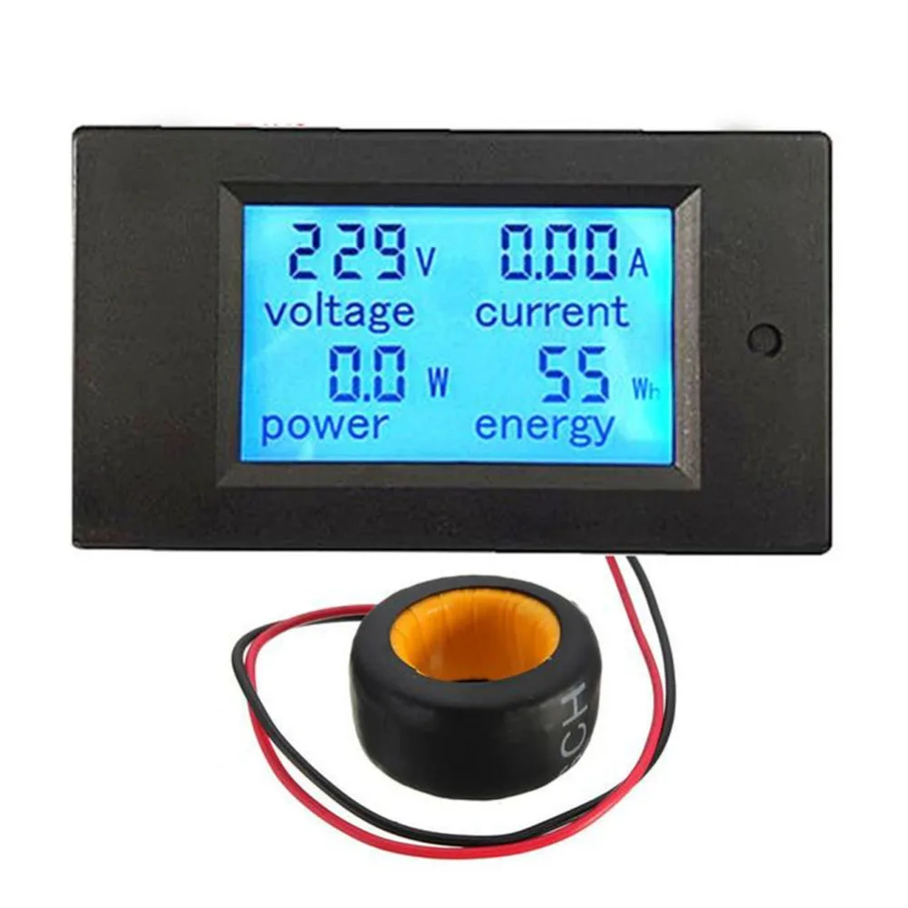 

AC 100A Digital LED Power Panel Meter Monitor Power Energy Voltmeter Ammeter